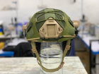 Кавер на каску фаст размер M/L шлем маскировочный чехол на каску Fast цвет олива ЗСУ - изображение 4