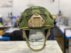 Кавер на каску фаст размер S шлем маскировочный чехол на каску Fast цвет олива ЗСУ - изображение 4