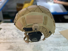 Кавер на каску фаст розмір XL шолом маскувальний чохол на каску Fast колір койот ЗСУ - зображення 5