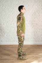 Форма тактическая убакс и штаны с наколенниками ХБ рип-стоп tactical Мультикам Олива (600) , M - изображение 10