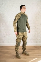 Форма военная убакс и штаны с наколенниками рип-стоп CoolMax tactical Пиксель Олива (596) , S - изображение 2