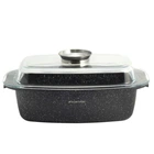 Гусятниця Kamille 4433 32х10,5см 5,5л зі скляною кришкою