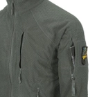 Куртка Helikon-Tex ALPHA Tactical - Grid Fleece, Foliage green 2XL/Regular (BL-ALT-FG-21) - изображение 4