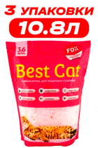 Наповнювач для котячого туалету силикагелевий Best Cat 3.6 Л Pink 3 ШТ