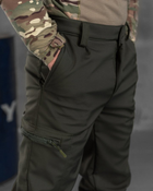 Тактичні штани softshell oliva з гумкою M - зображення 4