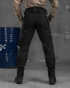 Тактические штаны софтшел черные draft высокая талия S - изображение 3