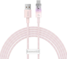 Kabel Baseus Explorer USB Type-A - USB Type-C 1 m Pink (CATS010504) - obraz 1