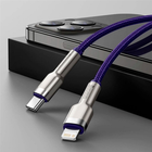 Kabel Baseus Cafule USB Type-C - Lightning PD 1 m Purple (CATLJK-A05) - obraz 2