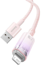 Kabel Baseus Explorer USB Type-A - Lightning 1 m Pink (CATS010004) - obraz 3