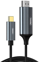 Кабель Remax Yeelin USB Type-C - HDMI 1.8 м Black (RC-C017a) - зображення 1