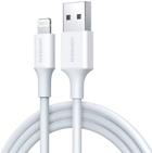Kabel Ugreen USB Type-A - Lightning 0.5 m White (6957303883134) - obraz 1