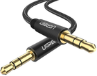 Kabel Ugreen mini-jack 3.5 mm - mini-jack 3.5 mm 0.5 m Grey (6957303816019) - obraz 1