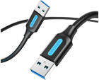Kabel Vention USB Type-A - USB Type-A 3 m Black (6922794748842) - obraz 1