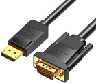 Кабель Vention DisplayPort - VGA 1.5 м Black (6922794746763)