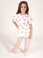 Dziecięce spodnie dresowe dla dziewczynki Nicol 203276 104 cm Beżowe (5905601026877) - obraz 2