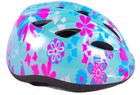 Велосипедний шолом Volare Kids XS 47-51 см Зелений з рожевими квітами (8715347008252) - зображення 1