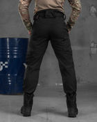 Тактические штаны софтшел черные draft высокая талия S - изображение 3