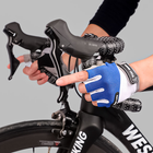 Рукавички велосипедні спортивні West Biking 0211189 з короткими пальцями L Blue L - зображення 5