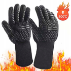 Термостійкі рукавиці для барбекю та кухні Чорні - зображення 4