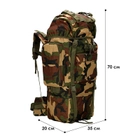 Рюкзак тактичний AOKALI Outdoor A21 65L Camouflage Green - зображення 10