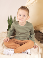 Дитяча футболка з довгими рукавами для хлопчика Nicol 206140 86 см Зелена (5905601018520) - зображення 3
