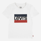 Koszulka młodzieżowa dla dziewczynki Levis 4EK827-001 140 cm (10A) Biała (3666643067250) - obraz 1