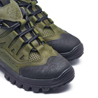 Тактичні кросівки літні PAV 101 олива хакі шкіряні сітка перфоровані 44 - зображення 7
