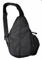 Тиктична нагрудна сумка через плече чорна - изображение 2