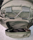 Тиктична нагрудна сумка через плече олива - зображення 7