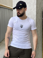 Мужская футболка Intruder свободного кроя с вышивкой трезубцем белая размер 2XL - изображение 4