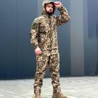 Мужская Водоотталкивающая Форма "Cans" Софтшелл на флисе Куртка с капюшоном + Брюки пиксель размер 4XL - изображение 3