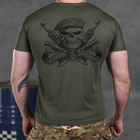 Потоотводящая мужская футболка Coolmax с принтом "Верный навсегда" олива размер M - изображение 3
