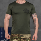 Потоотводящая мужская футболка Odin Coolmax с принтом "Game" олива размер XL - изображение 1