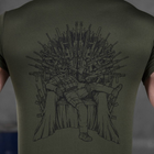 Потовідвідна чоловіча футболка Odin Coolmax із принтом "Game" олива розмір XL - зображення 5