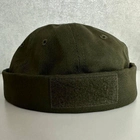 Докерка-кепка без козырька с липучкой для шевронов / Головной убор олива размер 57-60 - изображение 1