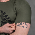 Чоловіча потовідвідна футболка Coolmax з принтом "Слава Україні" олива розмір XL - зображення 5