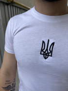 Мужская футболка Intruder свободного кроя с вышивкой трезубцем белая размер XL - изображение 3