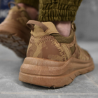Мужские кожаные кроссовки с вставками текстиля койот размер 42 - изображение 4