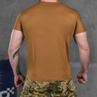 Чоловіча потовідвідна футболка Coolmax з принтом "Слава Україні" койот розмір M - зображення 4