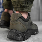 Мужские кроссовки Ghost из прессованной кожи с вентиляционными вставками олива размер 43 - изображение 6