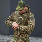 Чоловіча Водовідштовхуюча Куртка Хижак Military "Soft Shell" з капюшоном камуфляжна розмір L - зображення 3