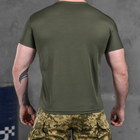 Чоловіча потовідвідна футболка з принтом "Йода" Coolmax олива розмір XL - зображення 4