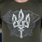 Потовідвідна чоловіча футболка Odin Coolmax із принтом "Coat of arms" олива розмір M - зображення 6