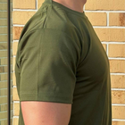 Мужская воздухопроницаемая футболка CoolMax олива размер 2XL - изображение 5