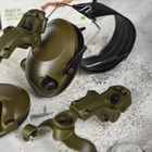 Активні навушники S8 з кріпленням на шолом "чебурашка" хакі - зображення 4