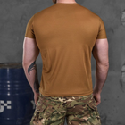 Потоотводящая мужская футболка Coolmax с принтом "С богом за Украину" койот размер S - изображение 3