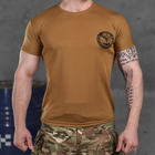 Мужская потоотводящая футболка Bayraktar Coolmax с принтом "Разведка" койот размер L - изображение 1
