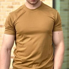 Мужская хлопковая футболка с круглой горловиной койот размер 5XL - изображение 3