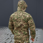 Чоловіча Водовідштовхуюча Куртка Хижак Military "Soft Shell" з капюшоном камуфляжна розмір M - зображення 4