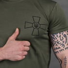Потоотводящая мужская футболка Coolmax олива размер 2XL - изображение 5